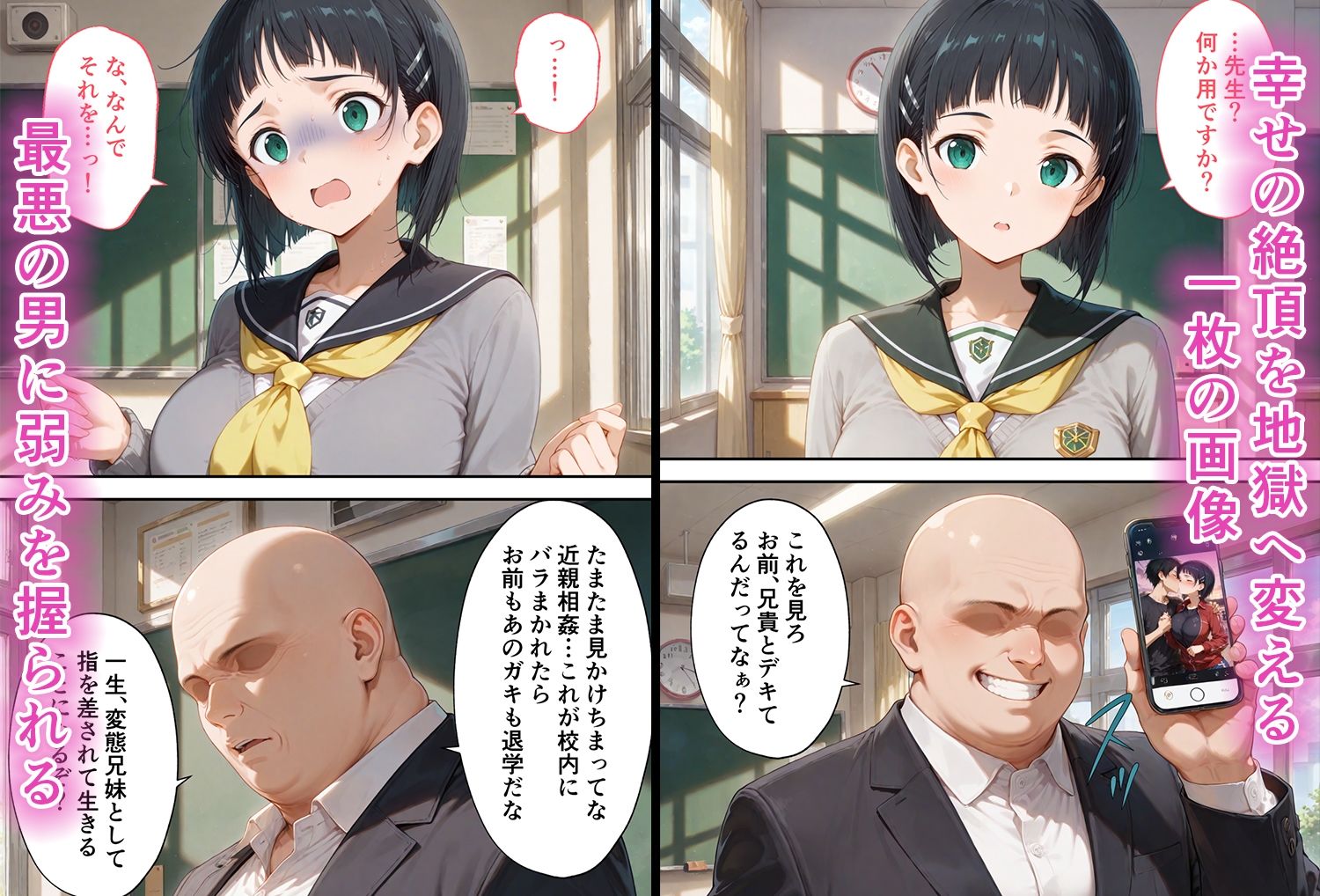 【無料エロ漫画】d_747406 弱みを握られた俺の彼女が寝取られ堕ちるまで 直葉編(ぶるーと)