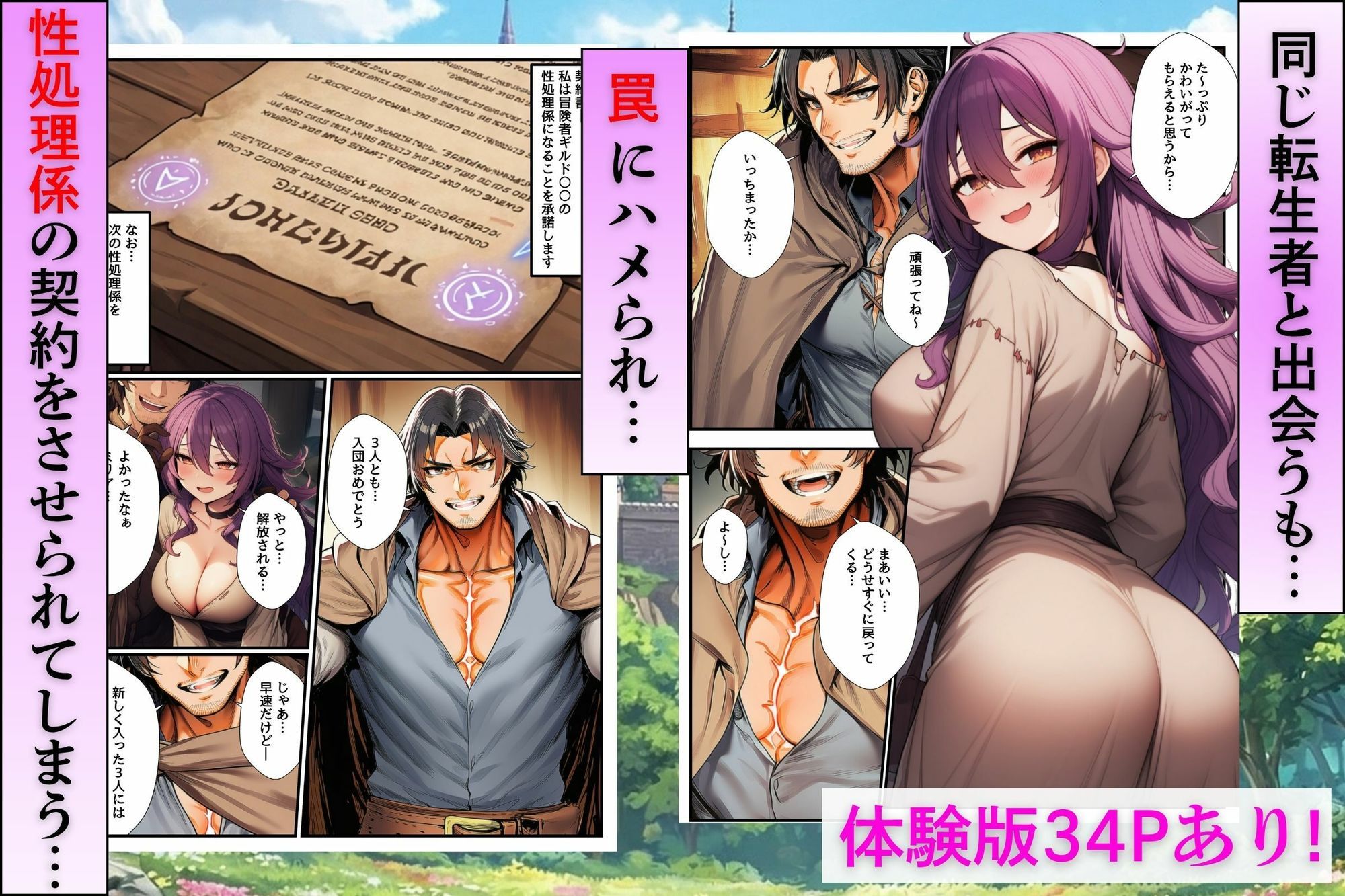 異世界転生に巻き込まれた一軍ギャル3人組が冒険者の性処理係にされて毎日エッチさせられちゃう話 画像2