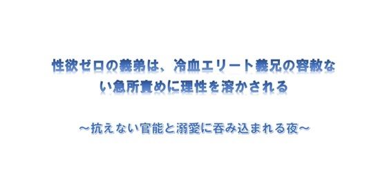 性欲ゼロの義弟は、冷血エリート義兄の容赦ない急所責めに理性を溶かされる    〜抗えない官能と溺愛に呑み込まれる夜〜 画像1
