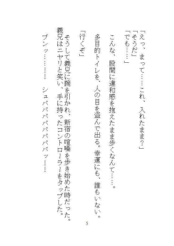 遠隔操作と拘束プレイを交え、義兄との禁忌の関係を描くデジタルノベル。