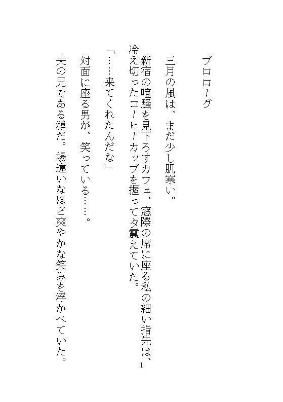 遠隔操作と拘束プレイを交え、義兄との禁忌の関係を描くデジタルノベル。