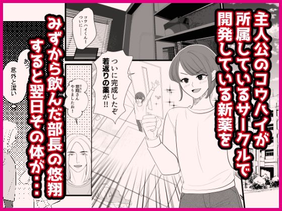 先輩が自ら開発した薬で女体化したので恋しちゃった、そんな青春時代の話 画像1