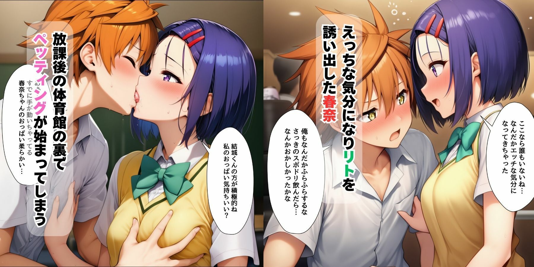 ハーレムな学園生活・春奈とモモとねっとり勢いえっち【お試し版】 画像2