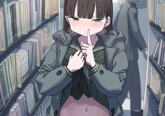 図書館でもこっそり中出しさせてくれるクラスメイトの黒井さん