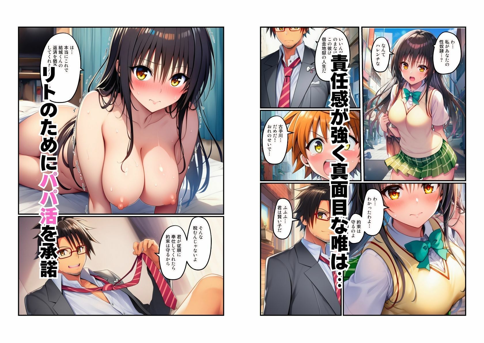 【NTR】とらぶる美女が(唯・春菜・モモ)パパ活でリトの借金返済 画像3