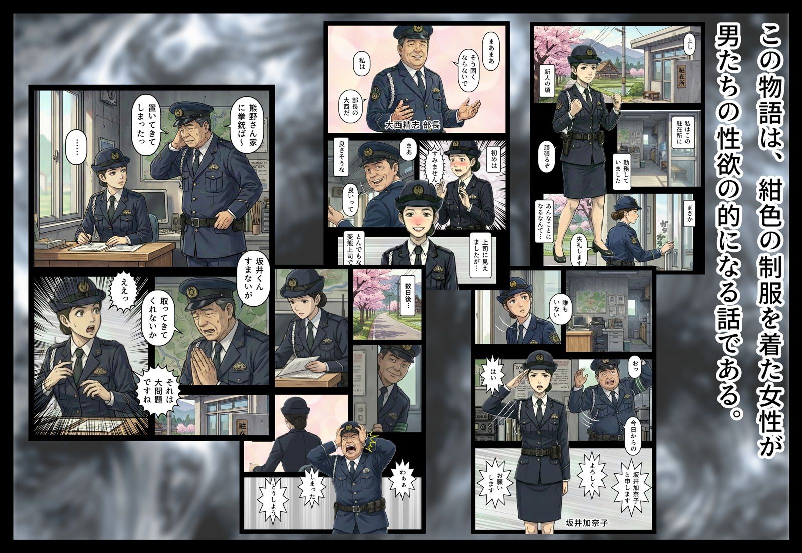 汚された紺色制服の女2 画像1