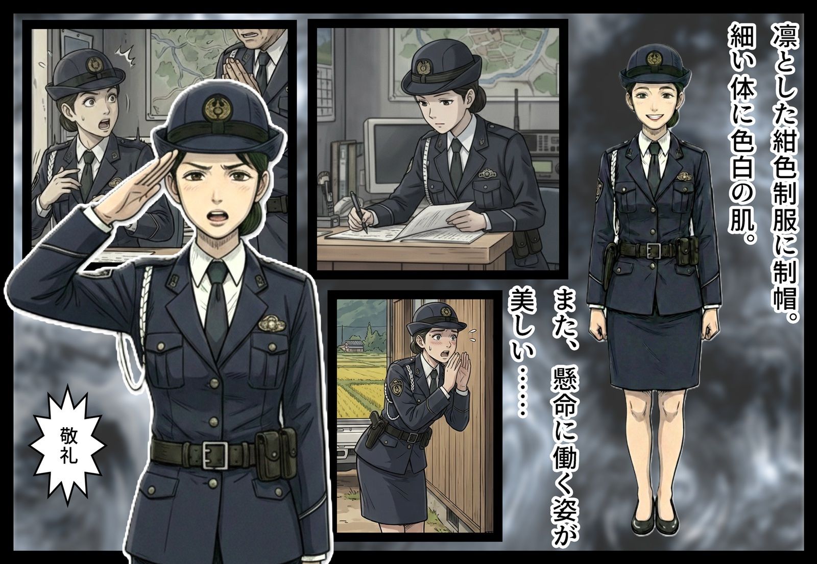 汚された紺色制服の女2 画像2