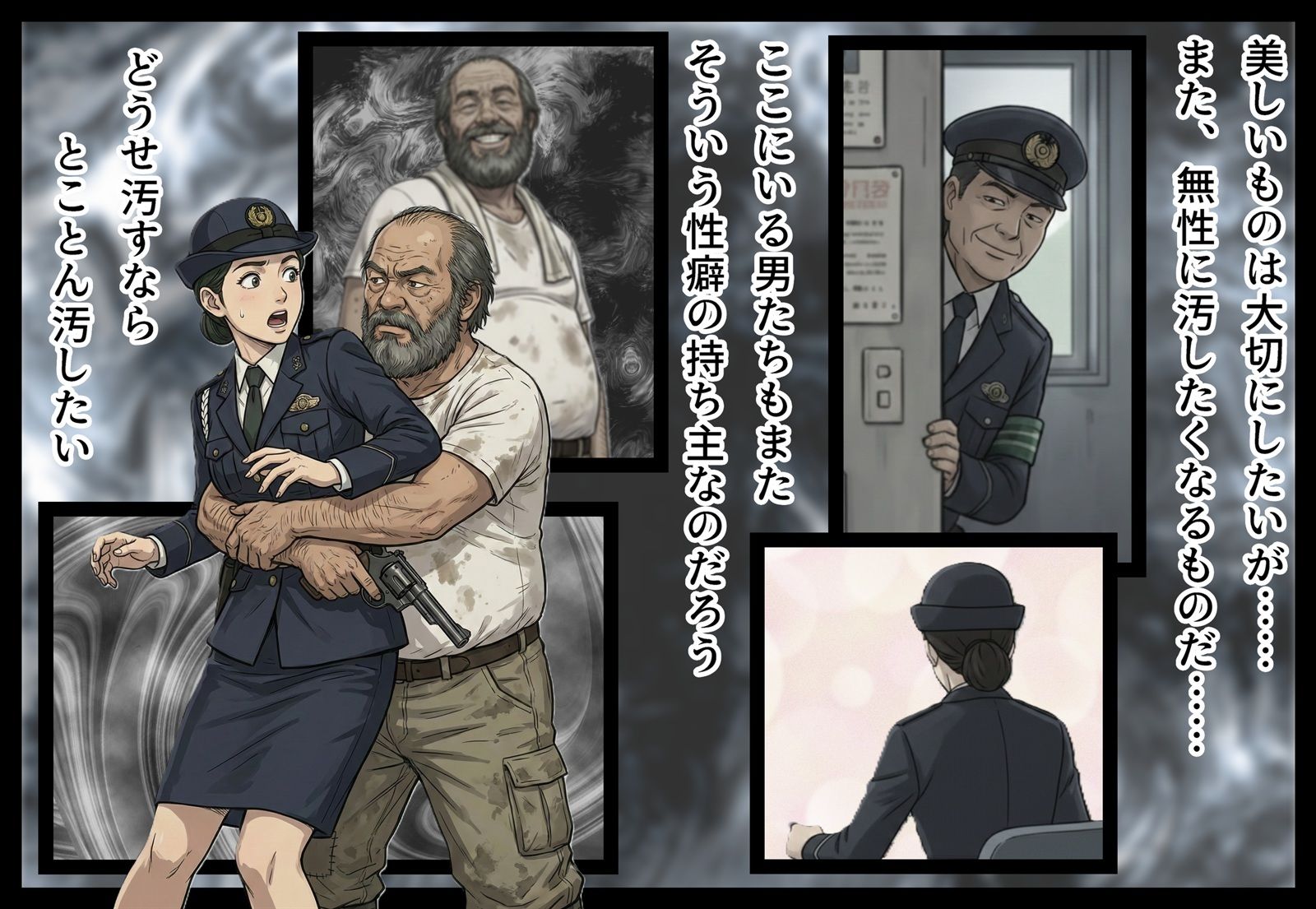 汚された紺色制服の女2 画像3