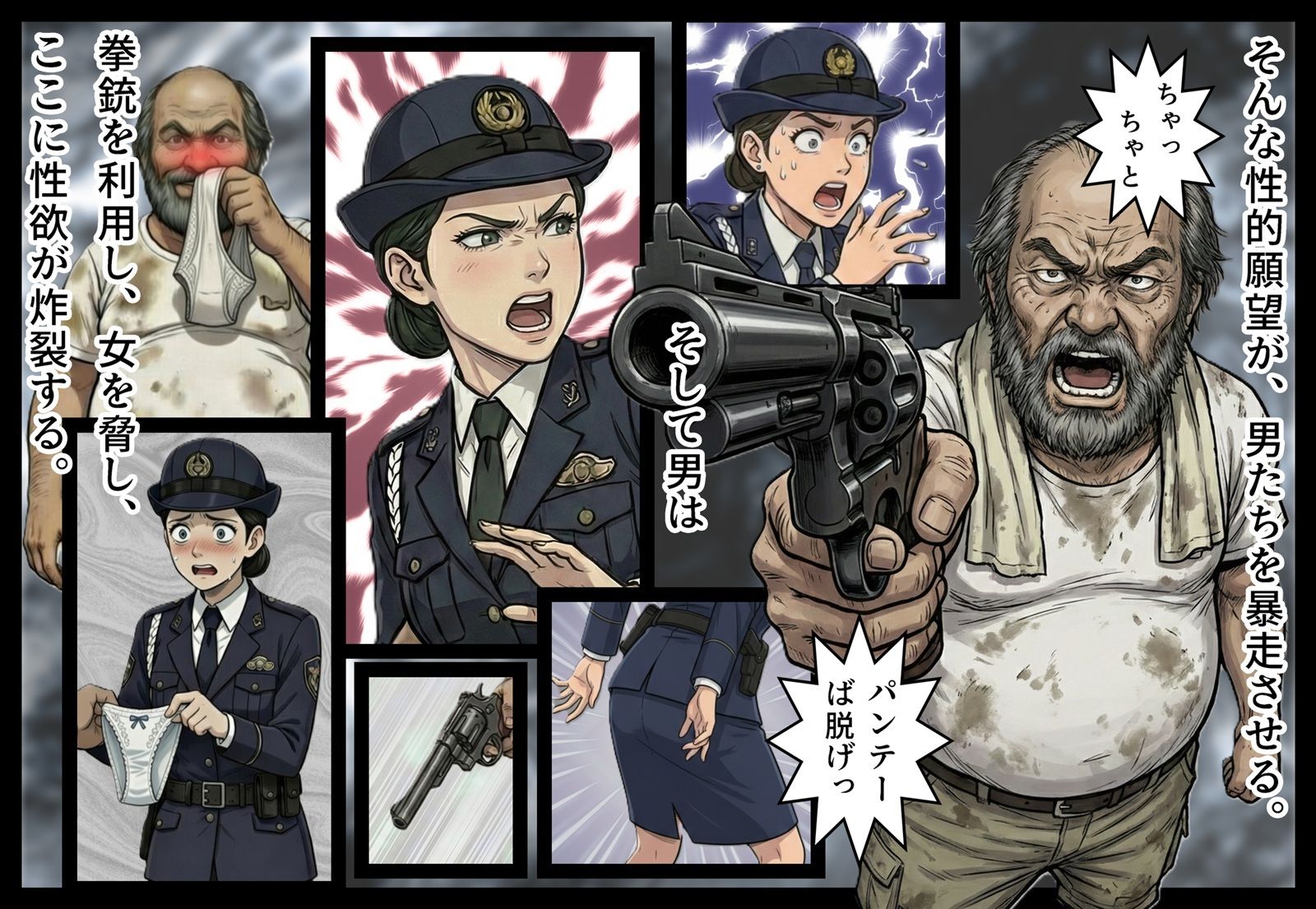 汚された紺色制服の女2 画像4