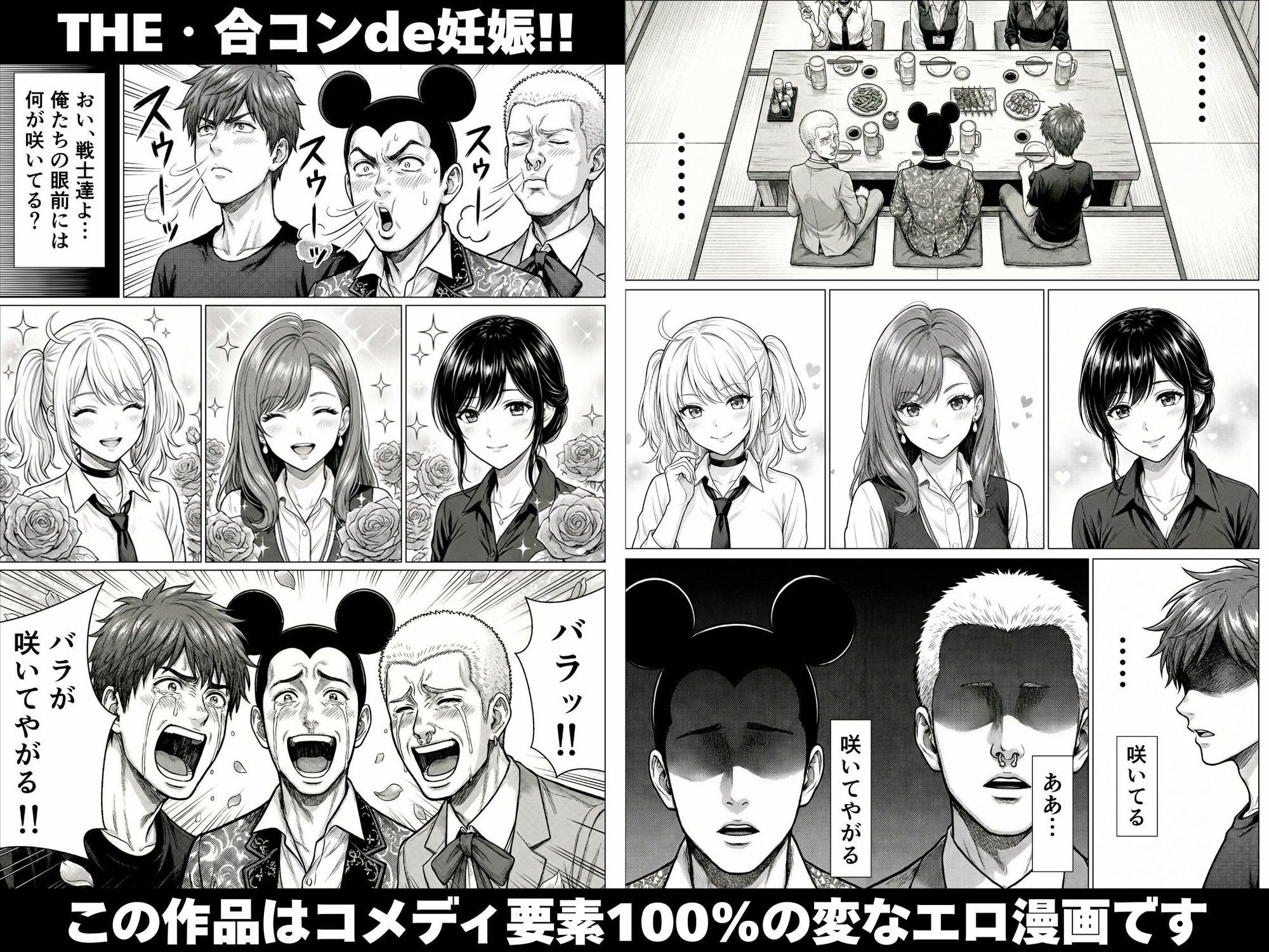 THE・合コンde妊娠！！金髪！茶髪！黒髪！婚期逃したアラサーOLたちに精子注入ッ！！孕ませて孕ませて中出し中出し中出しィッ！！乳搾りだうへへ〜いッ！！ サンプル1