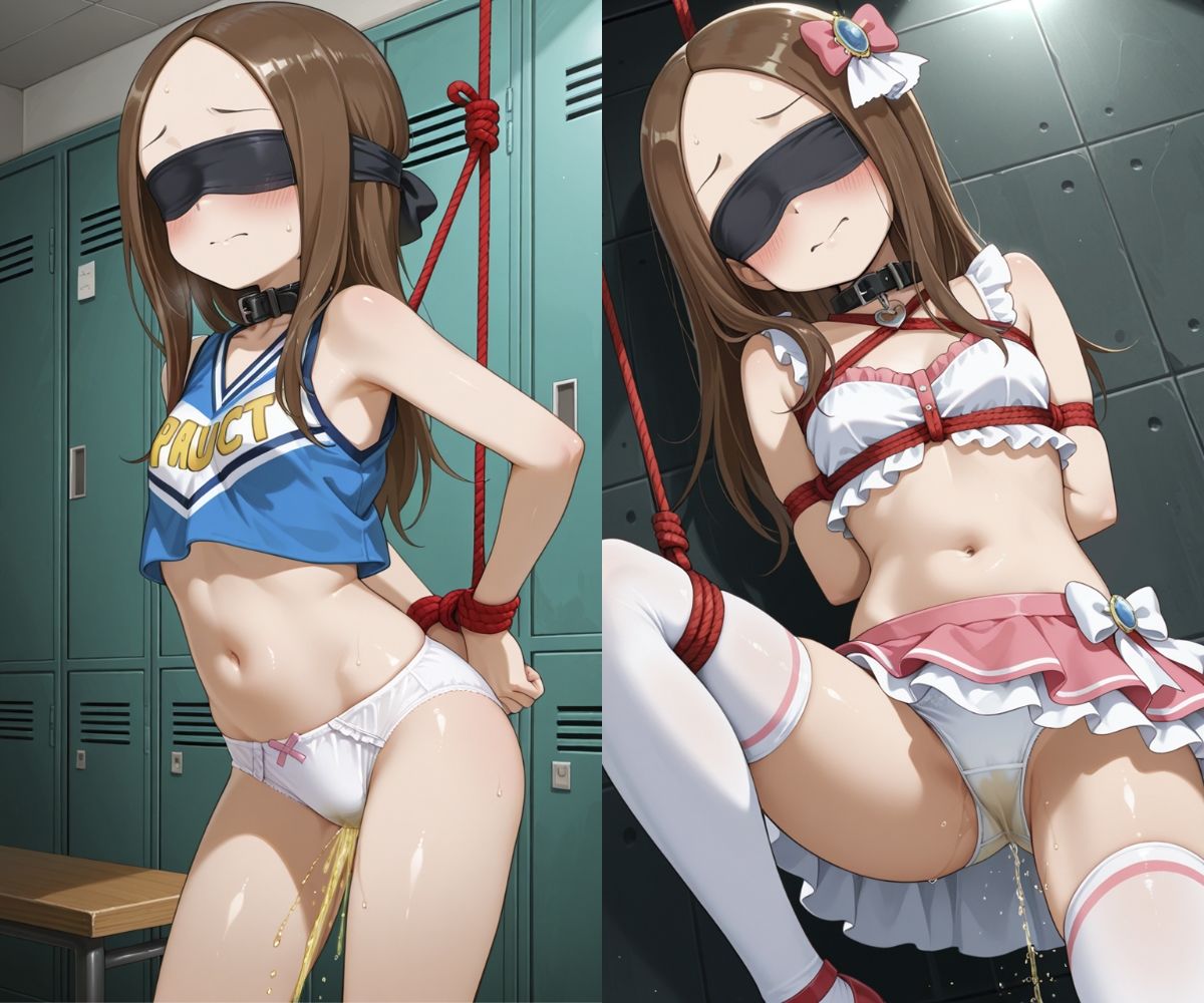 おしっこお漏らしチャレンジ【高〇さん目隠し・緊縛編】3