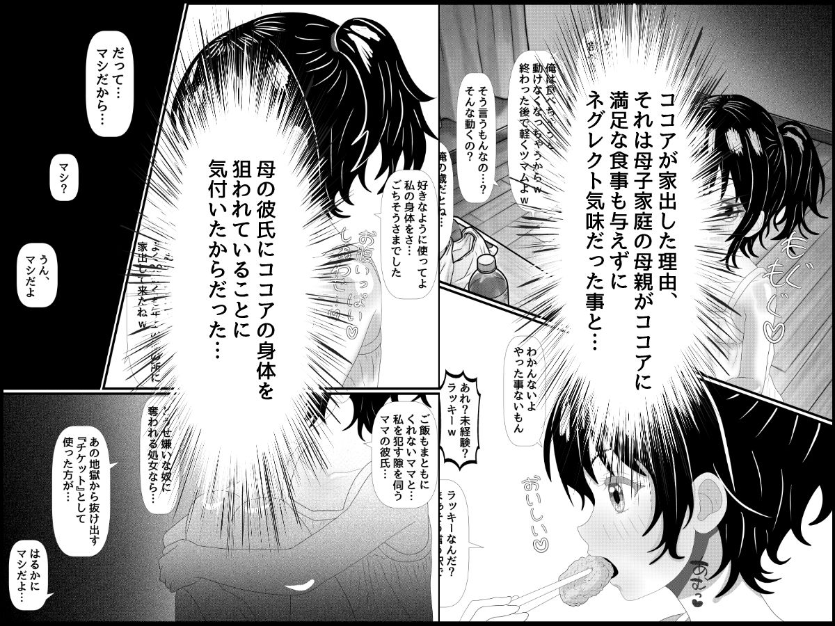 家出少女の破瓜と妊娠〜オジサンに養ってもらう条件は身体〜