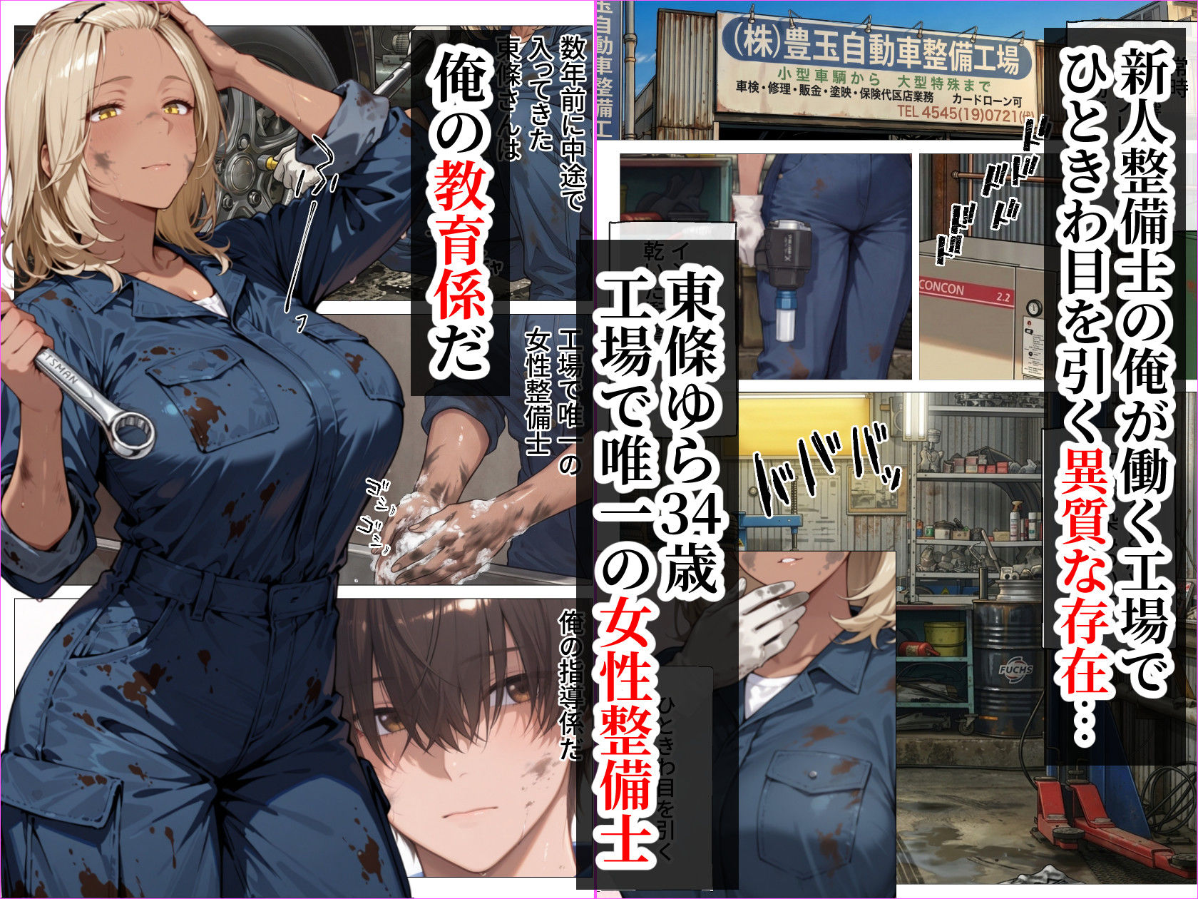整備工場の爆乳ギャル先輩が実はエロ配信者だった話  〜新人整備士の俺だけが知る彼女の秘密〜