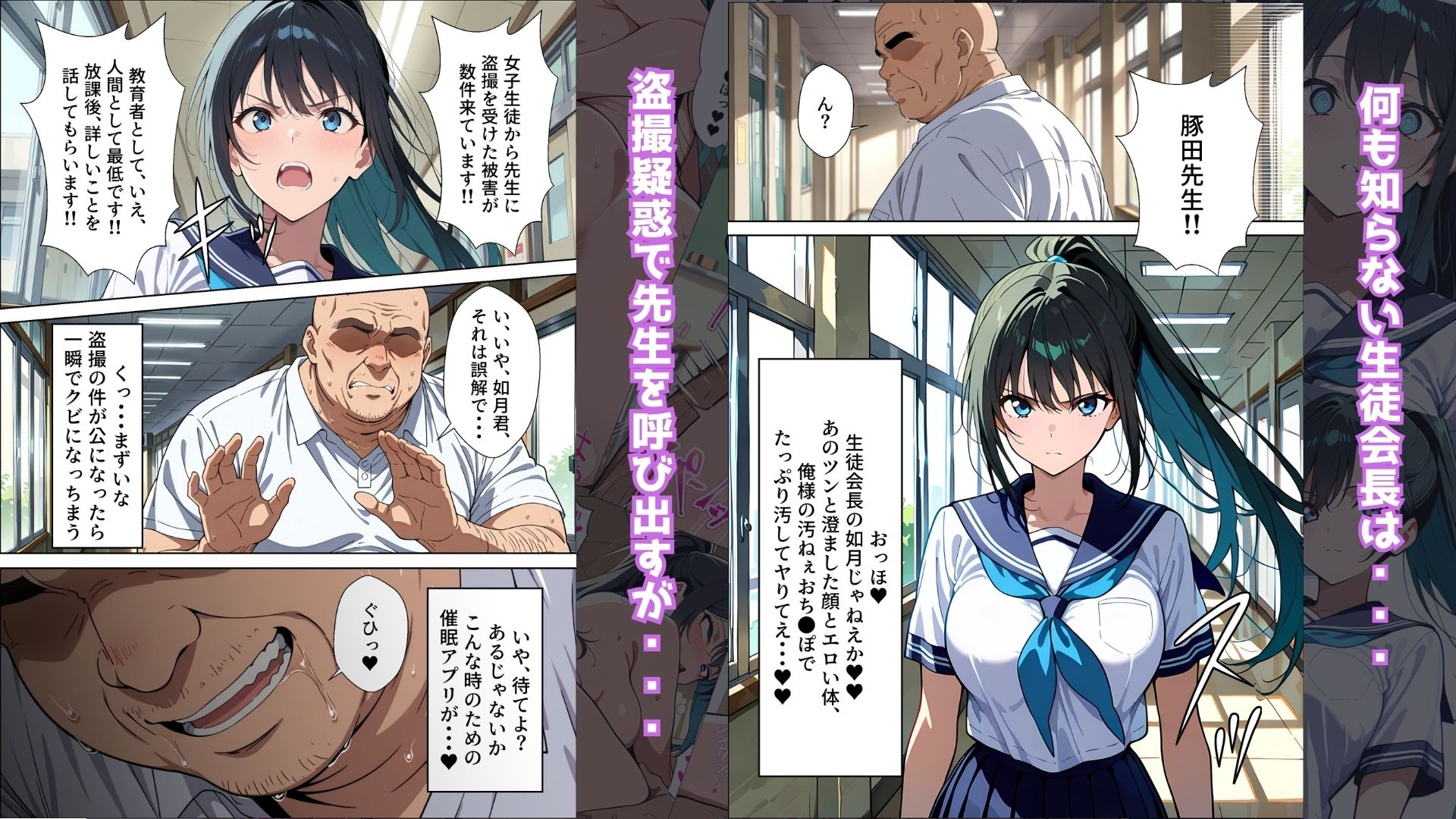【催●アプリ】〜清楚な生徒会長が大嫌いな豚教師に常識改変されておち●ぽ大好きにさせられる話〜 画像3
