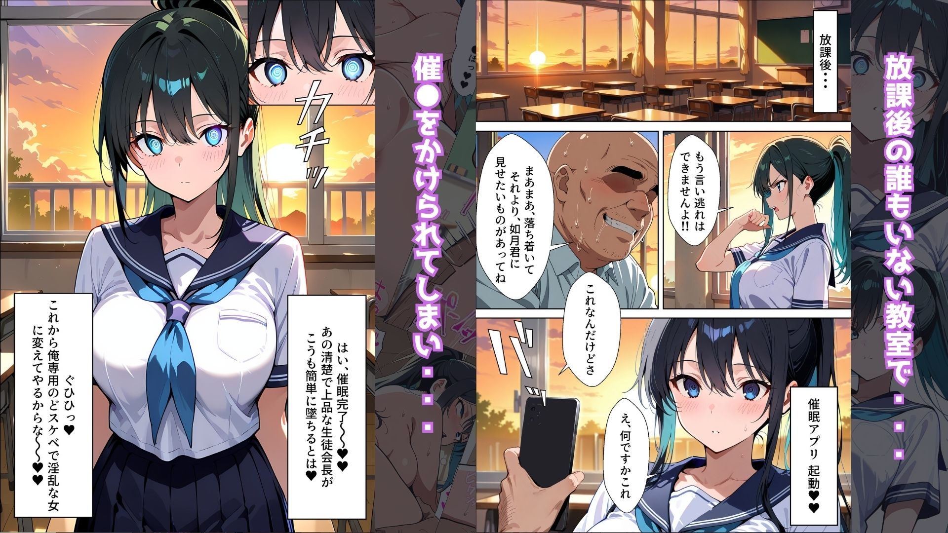 【催●アプリ】〜清楚な生徒会長が大嫌いな豚教師に常識改変されておち●ぽ大好きにさせられる話〜 画像4