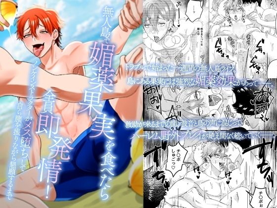 無人島で媚薬果実を食べたら全員即発情！ノンケインストラクターがメス堕ちして自ら腰を振りながら懇願するまで