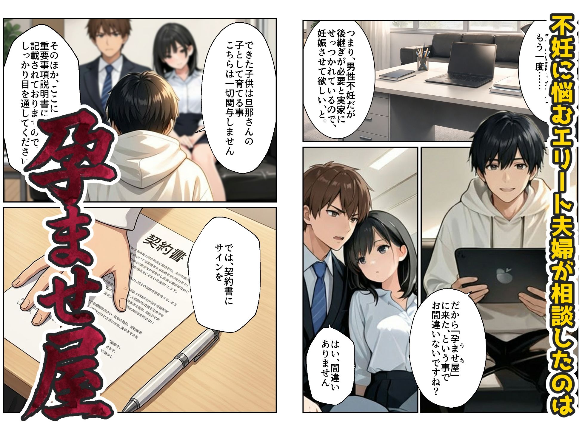 孕ませ屋 〜エリート夫の隣の部屋で、美人妻に中出しして妊娠させるお仕事です〜 画像1