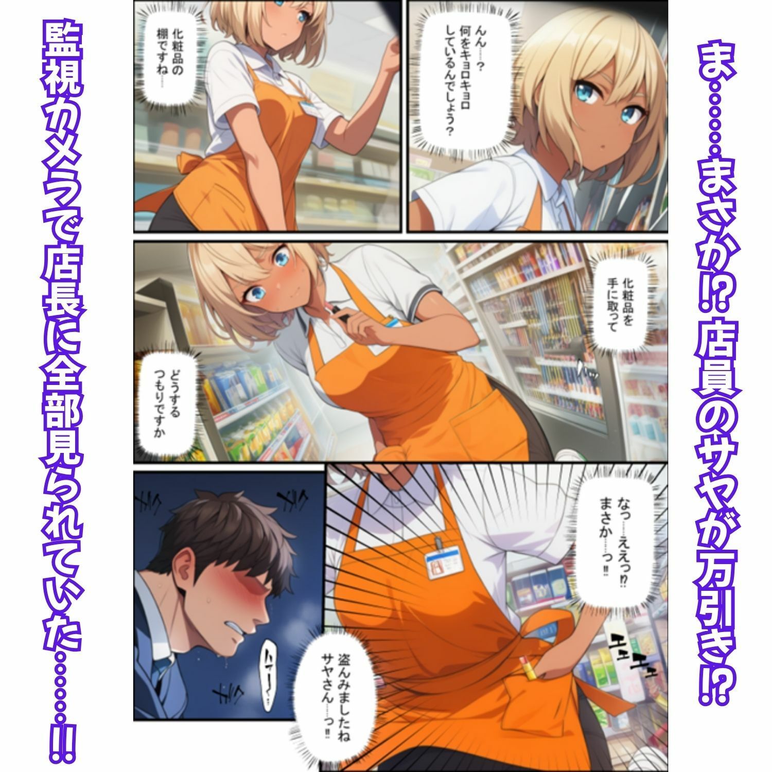 金髪ギャルの背徳勤務！コンビニ店長に寝取られ絶頂メス堕ち 画像4