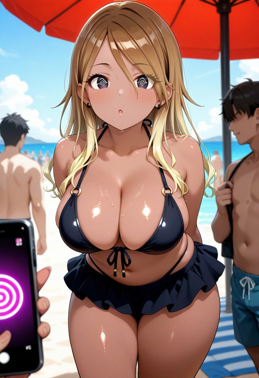 金髪黒ギャル おじさん支配で堕落 サンプル3