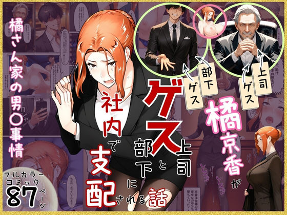 【ネタバレ88ページ】橘京香がゲス上司とゲス部下に社内で支配される話-人妻エロ-d_756058