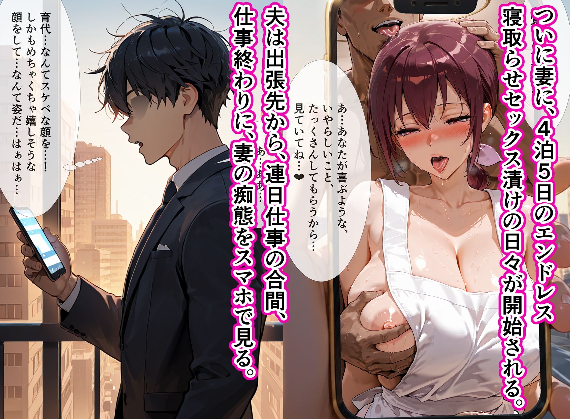 【無料エロ漫画】d_756693 育代ママ、ED夫のために一肌脱ぎます！vol.04〜夫の出張中4泊5日寝取らせプレイで脳破壊〜(レイン棒)