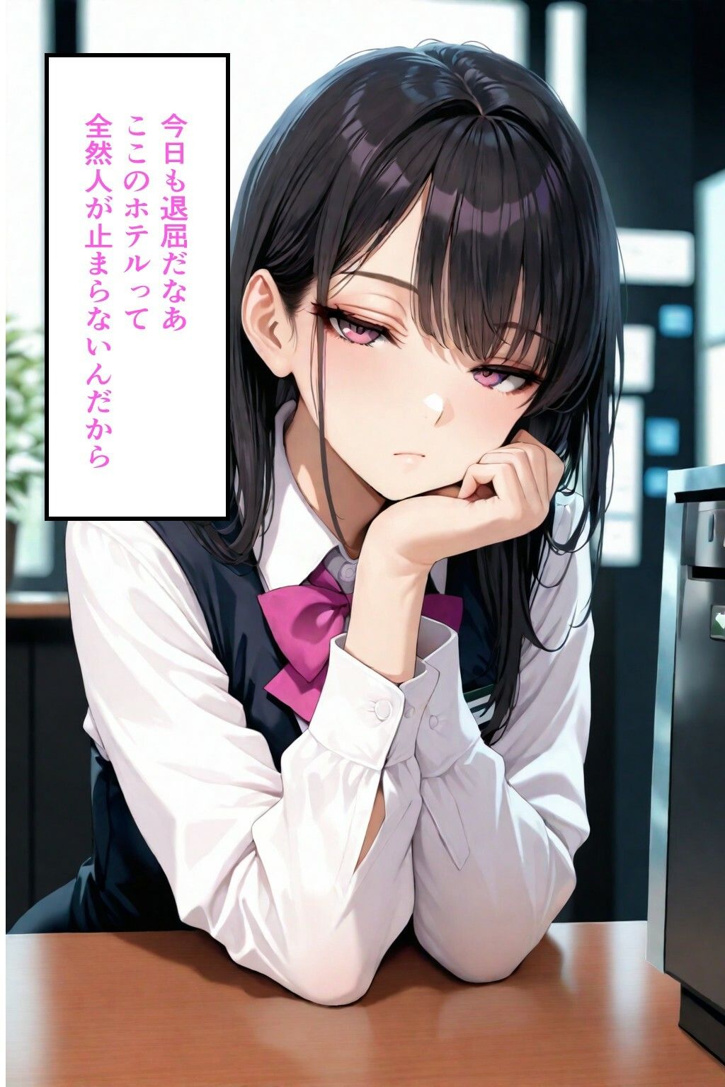 無気力受付嬢の’えっちな特別セックスサービス’ 画像1