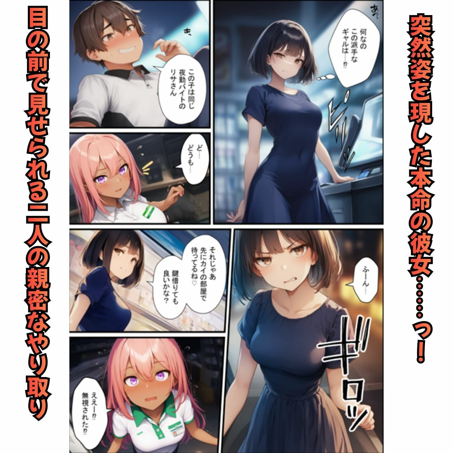 背徳の深夜コンビニ勤務  嫉妬したギャルが彼女持ちの僕を略奪したい！ サンプル2