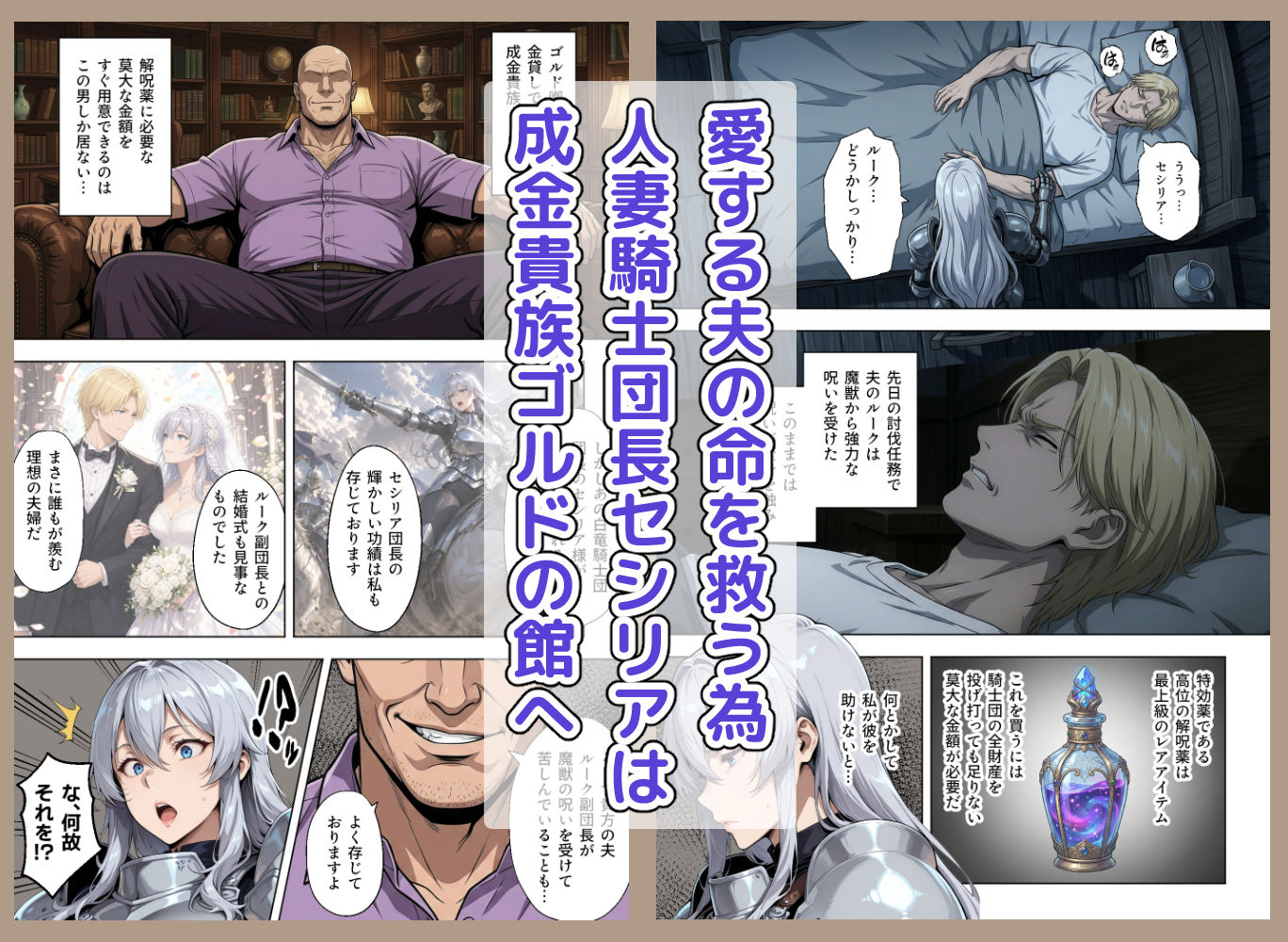 絶対服従契約〜気高き人妻騎士団長が成金おっさん貴族に性教育されてメス堕ちする話 サンプル1