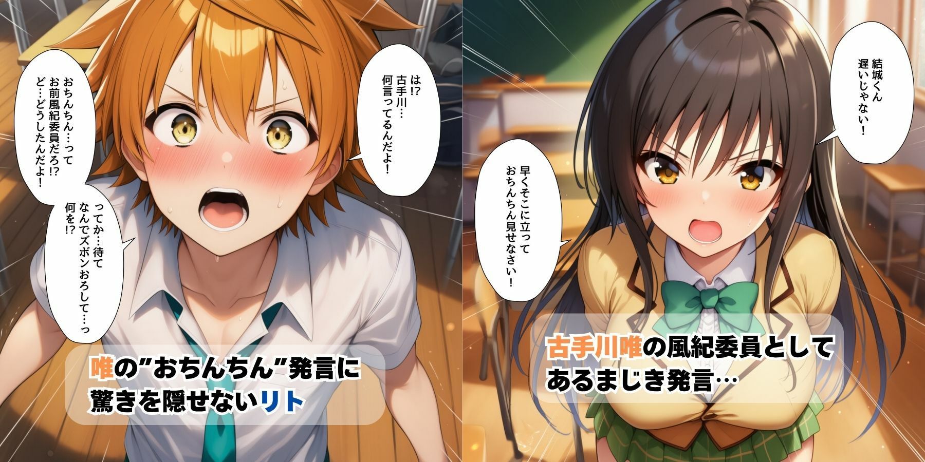 常識改変でとらぶる女子がビッチ化古手川とララと美柑がリトを搾精中出し2
