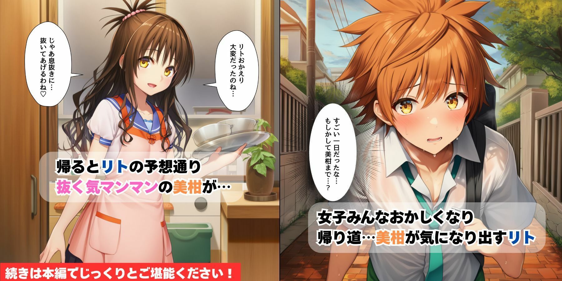常識改変でとらぶる女子がビッチ化古手川とララと美柑がリトを搾精中出し10