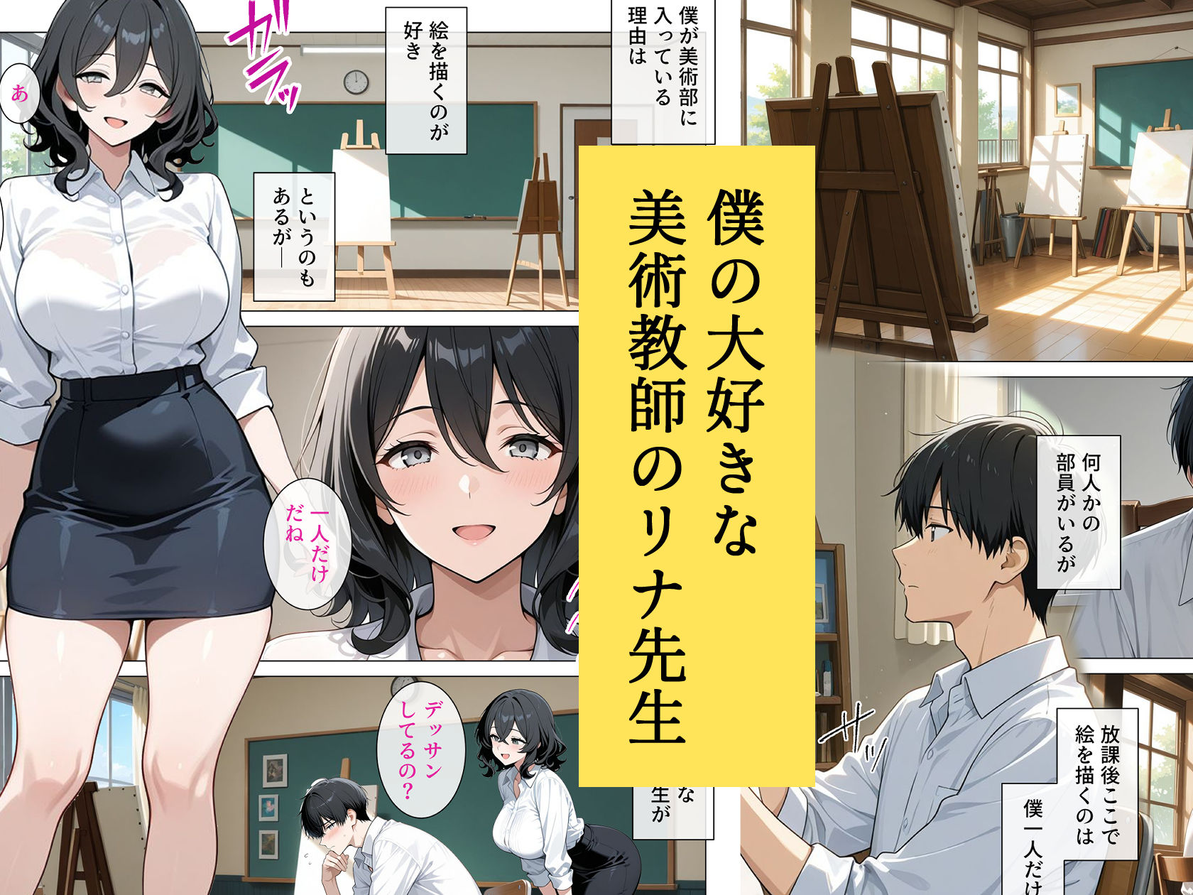 【無料エロ漫画】d_759635 内気で弱気な女教師が勇気を出して生徒を痴女誘惑(ちじょりーの)