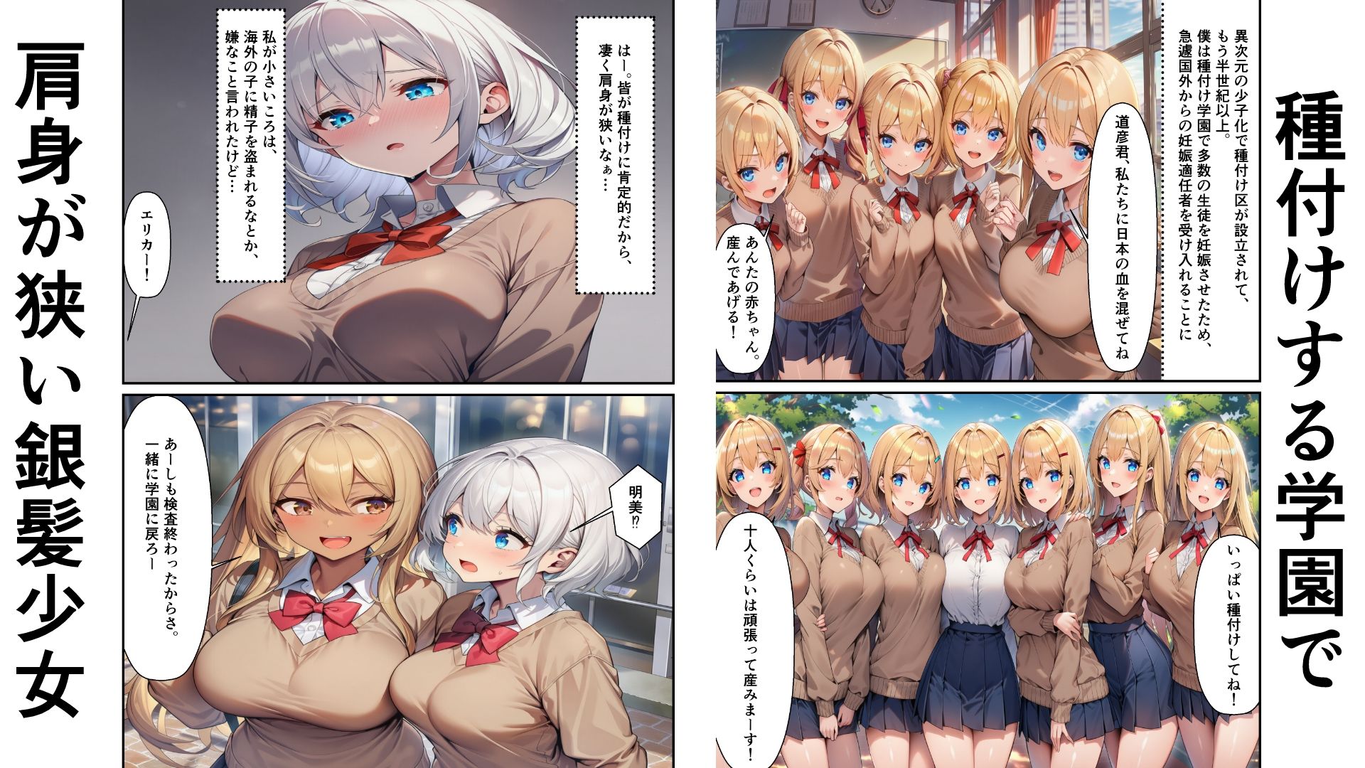 百合和姦寝取り学園2 海外妹分編！ 画像1