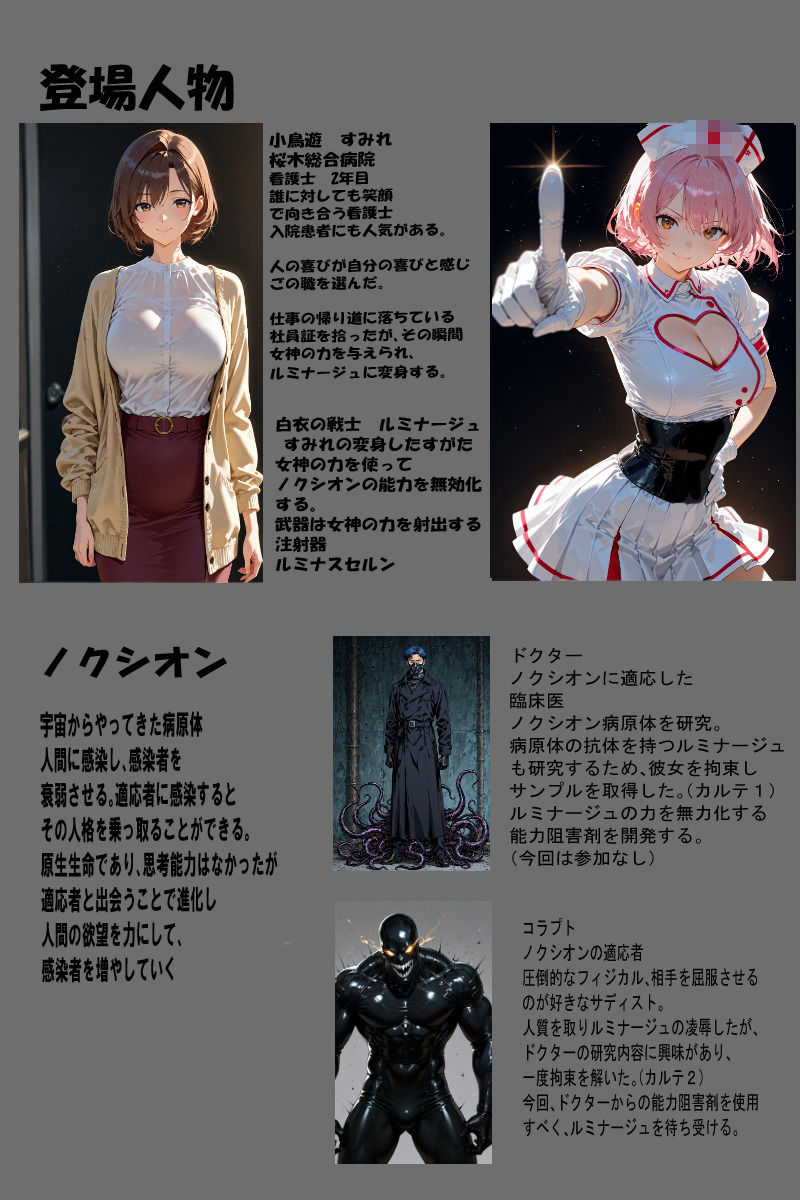 白衣の戦士ルミナージュBADEND  淫欲病棟に堕ちる純白の白衣戦士 サンプル2
