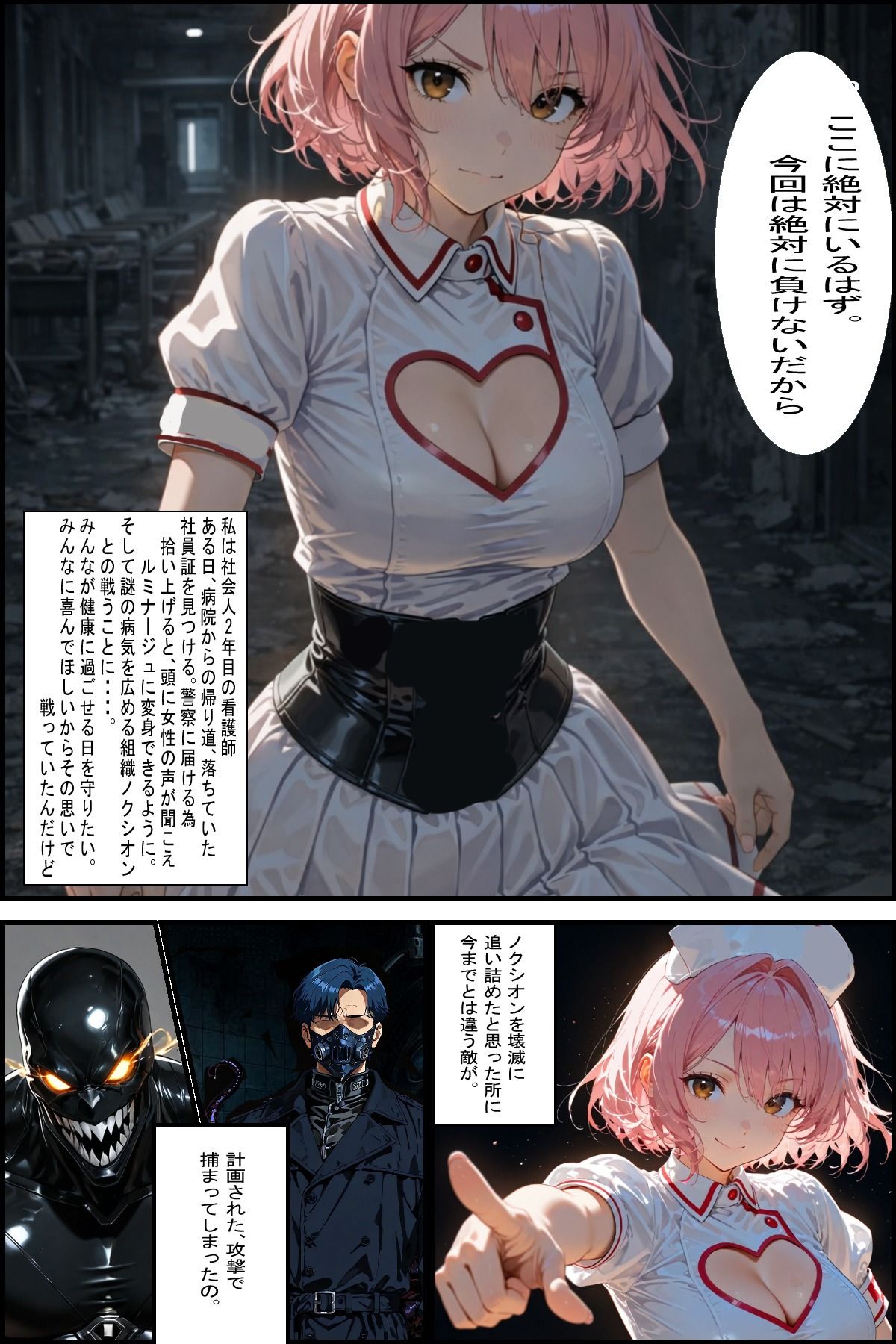 白衣の戦士ルミナージュBADEND  淫欲病棟に堕ちる純白の白衣戦士 サンプル3