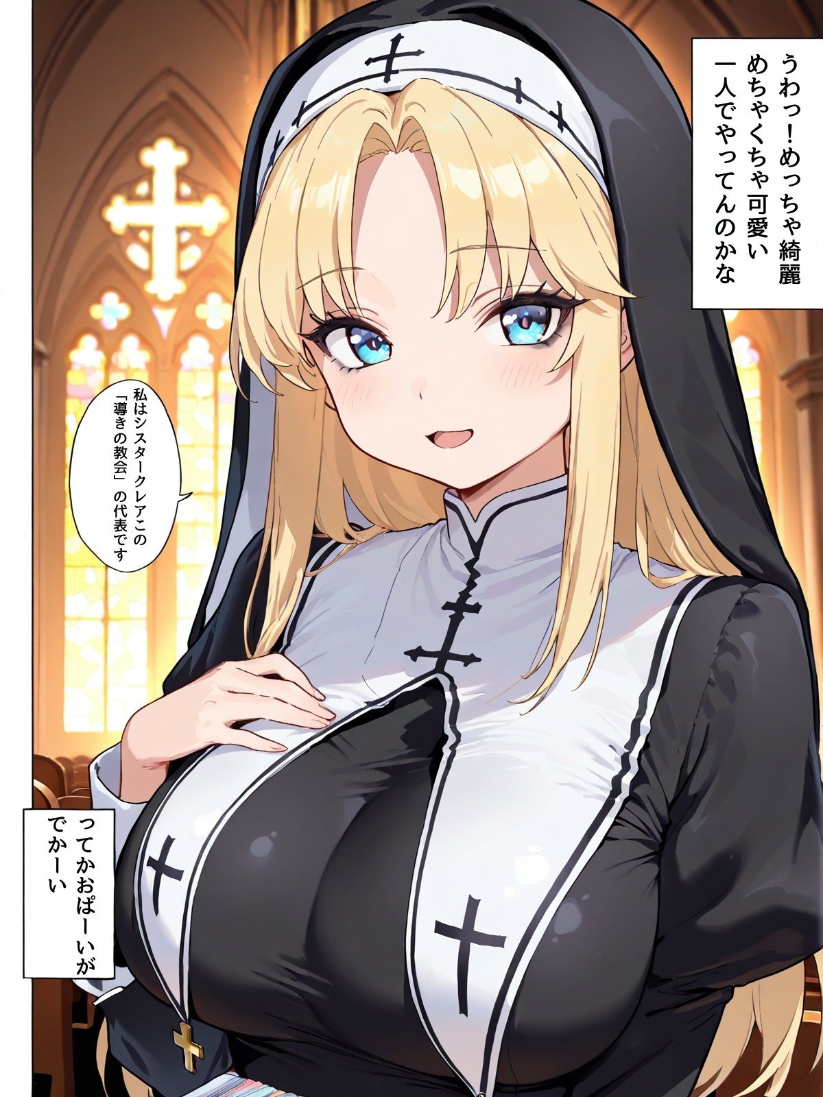 異世界で純粋金髪むちむちシスターがおちんぽをしごいてくれて好き放題中出しさせてくれる濃厚甘やかし射精♪ サンプル4