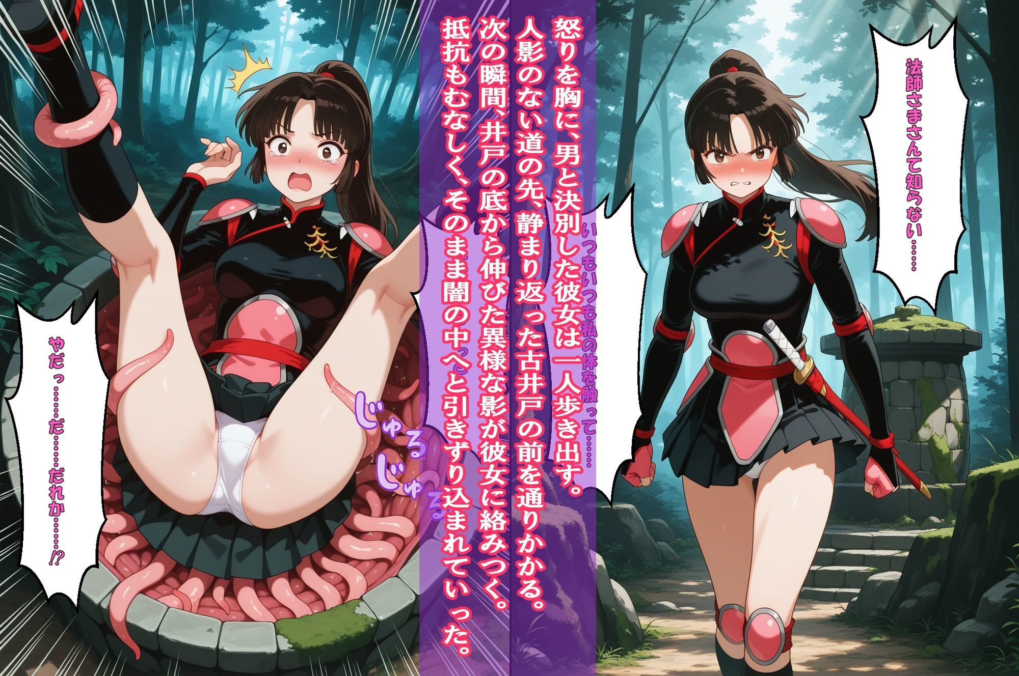 『井戸の中で拘束、崩されていく理性』（日〇かごめ）＆『堕ちた先で絶対服従』（さんご）2冊セット、動画14本 サンプル7