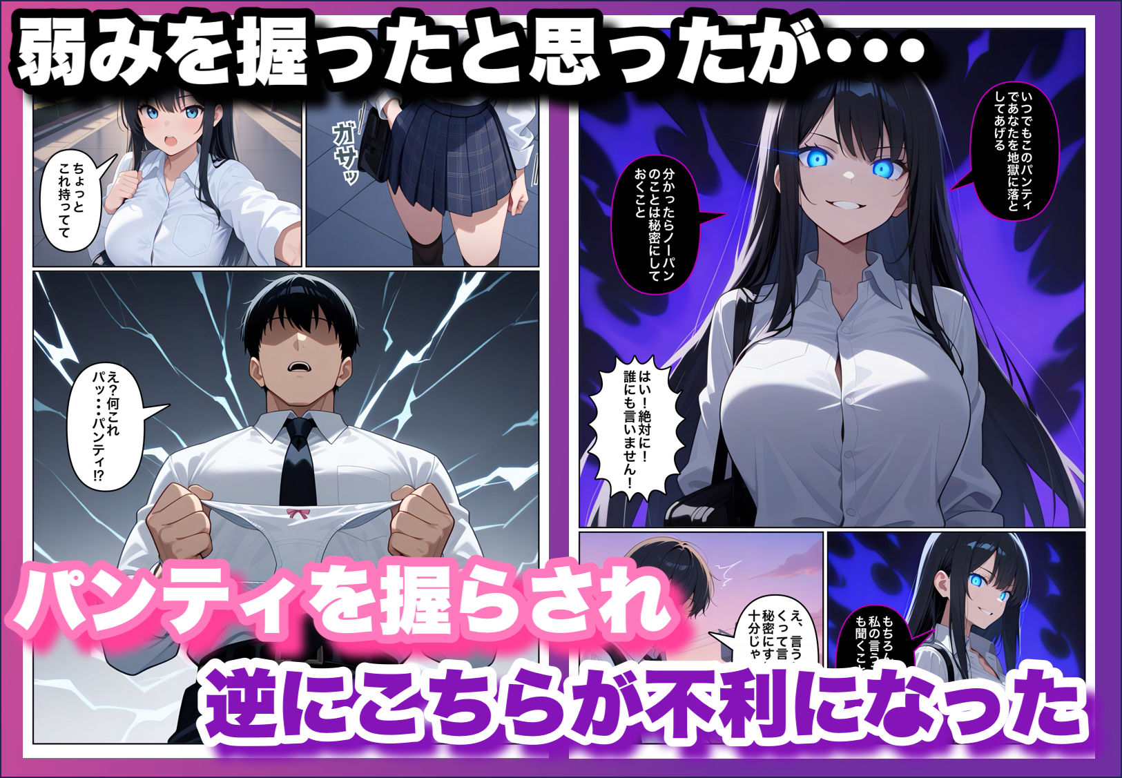 生徒会長がノーパンだったのを目撃したら、何故か俺が脅されて性奴●にされる話 画像2
