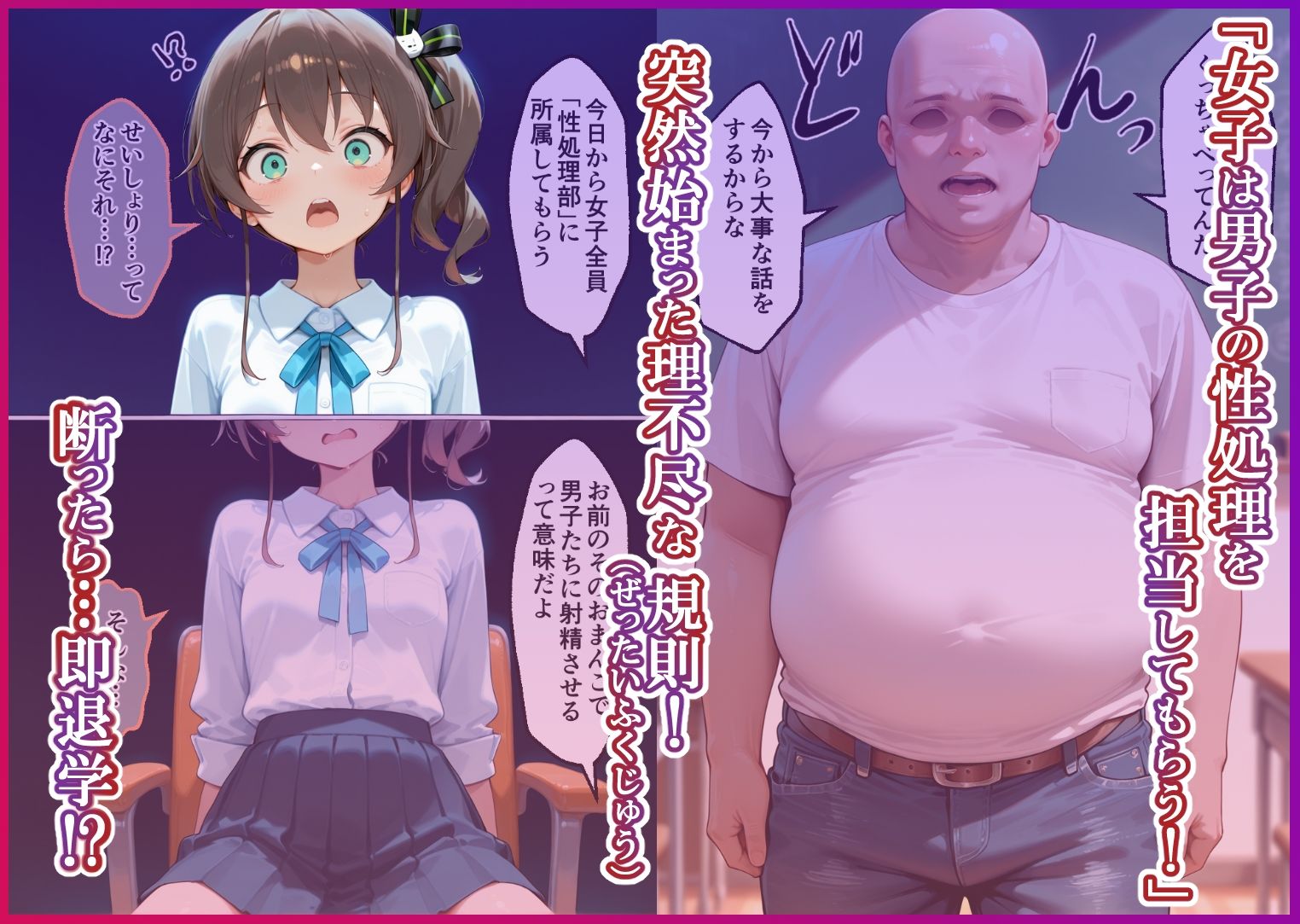 S○Xしないと即退学? 今日から全員強●性処理部(はーと)中出しでご奉仕ポイント大量GET快楽堕ち凌●学園 Vチューバー編 画像1