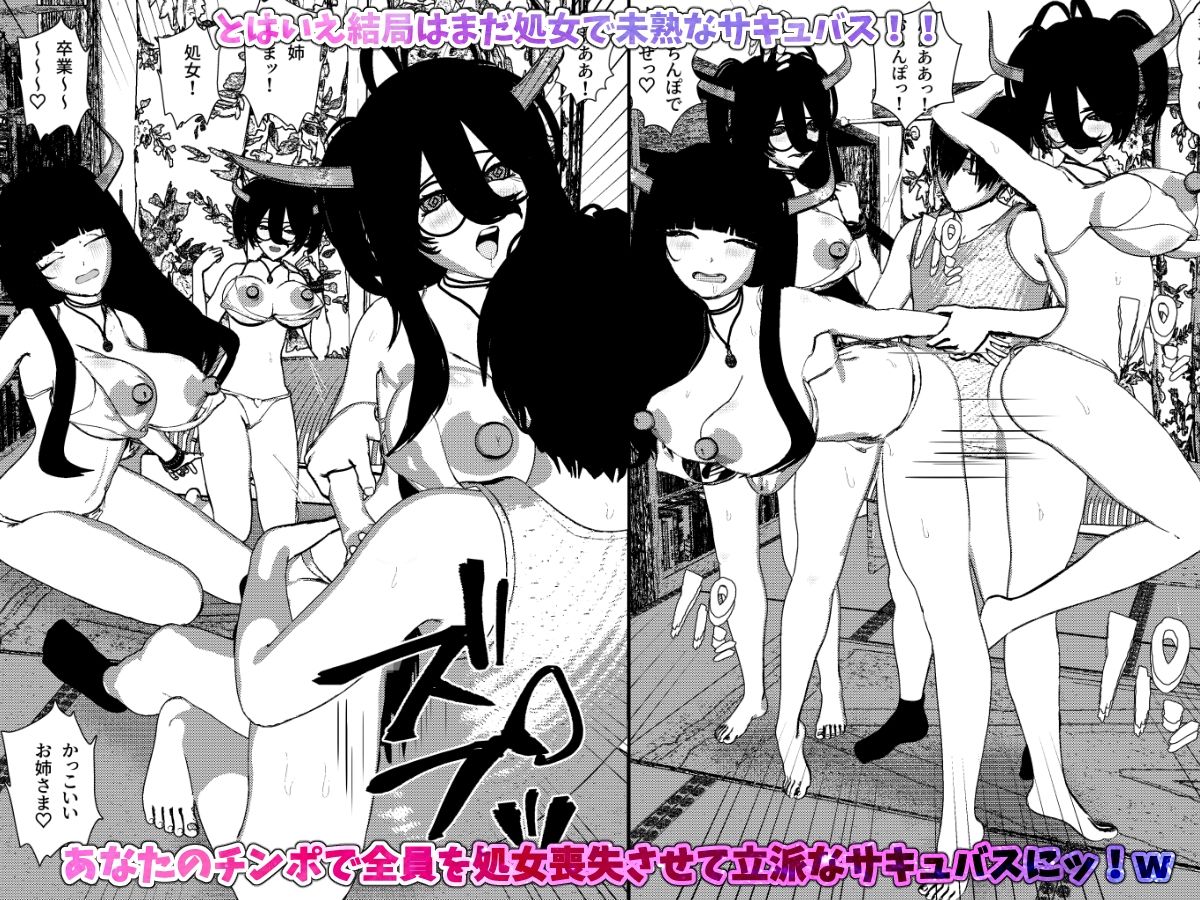 営業下手なサキュバス三姉妹とハーレムセックス_3