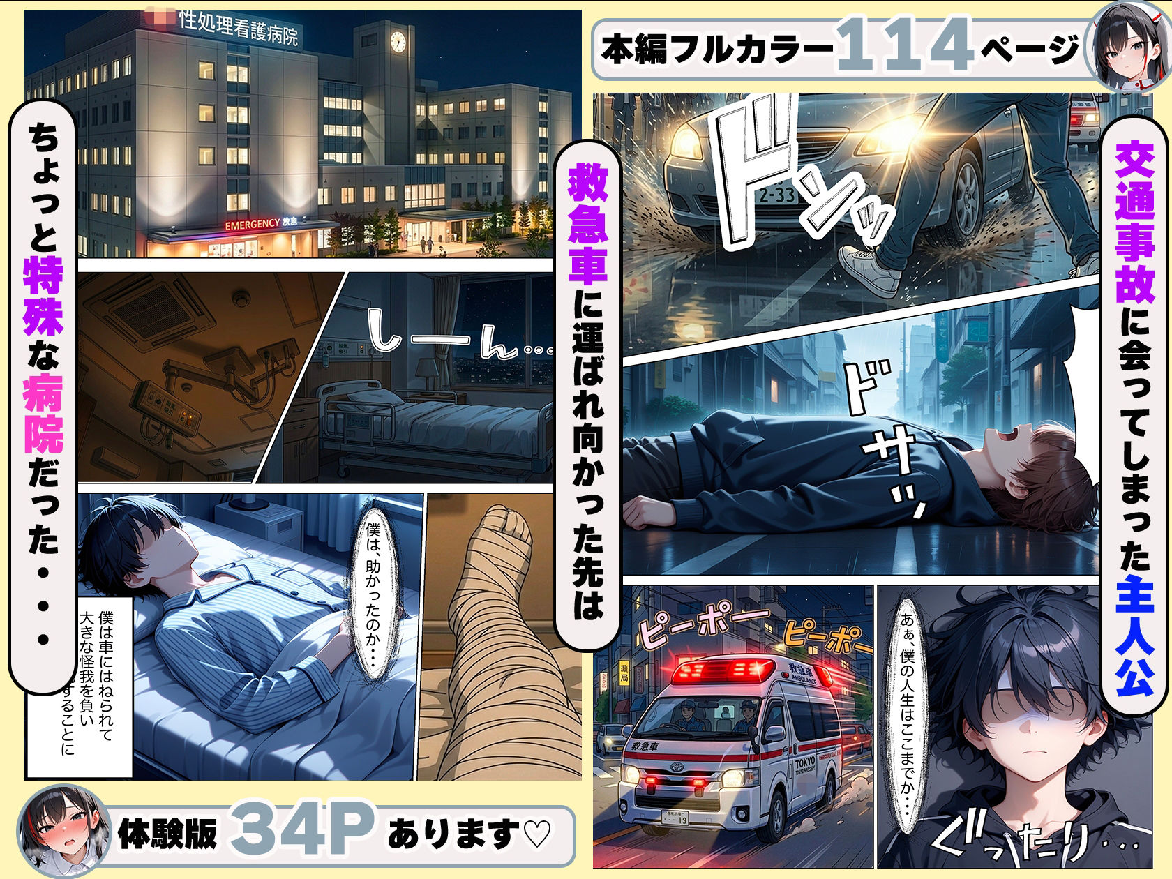 入院したらギャルナース達に性処理看護で搾精されまくる 画像1