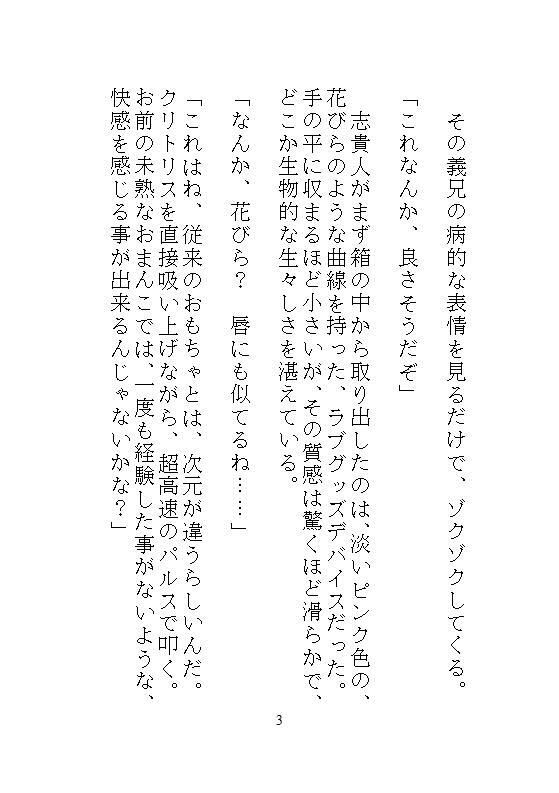ハイスペ義兄に拾われた地味な私のクリトリス絶頂管理。許可なく果てるのは禁止で、お漏らしするまで玩具でイカされ続ける思考停止のペット生活 サンプル1
