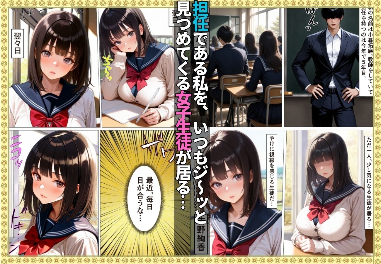 地味な教え子ちゃんにチ〇ポを狩られ教師の私が堕とされた話【漫画】【女子校生】【あまあま】【種付けプレス】【156ページ】 画像1