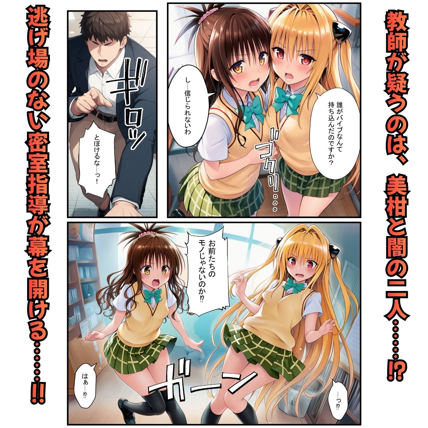 濃厚中出し姉妹丼！とらぶるヒロイン密室指導【リコ・美柑・ヤミ編】 画像3