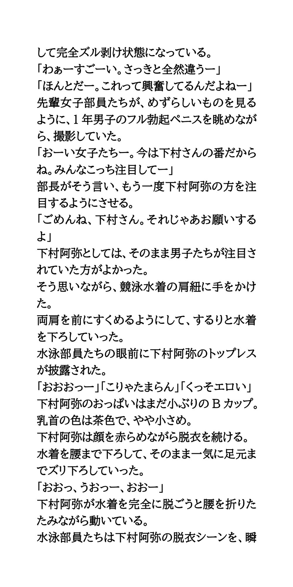 水泳部新入部員、全裸自己紹介。男女7人がすっぽんぽんに！ 画像8