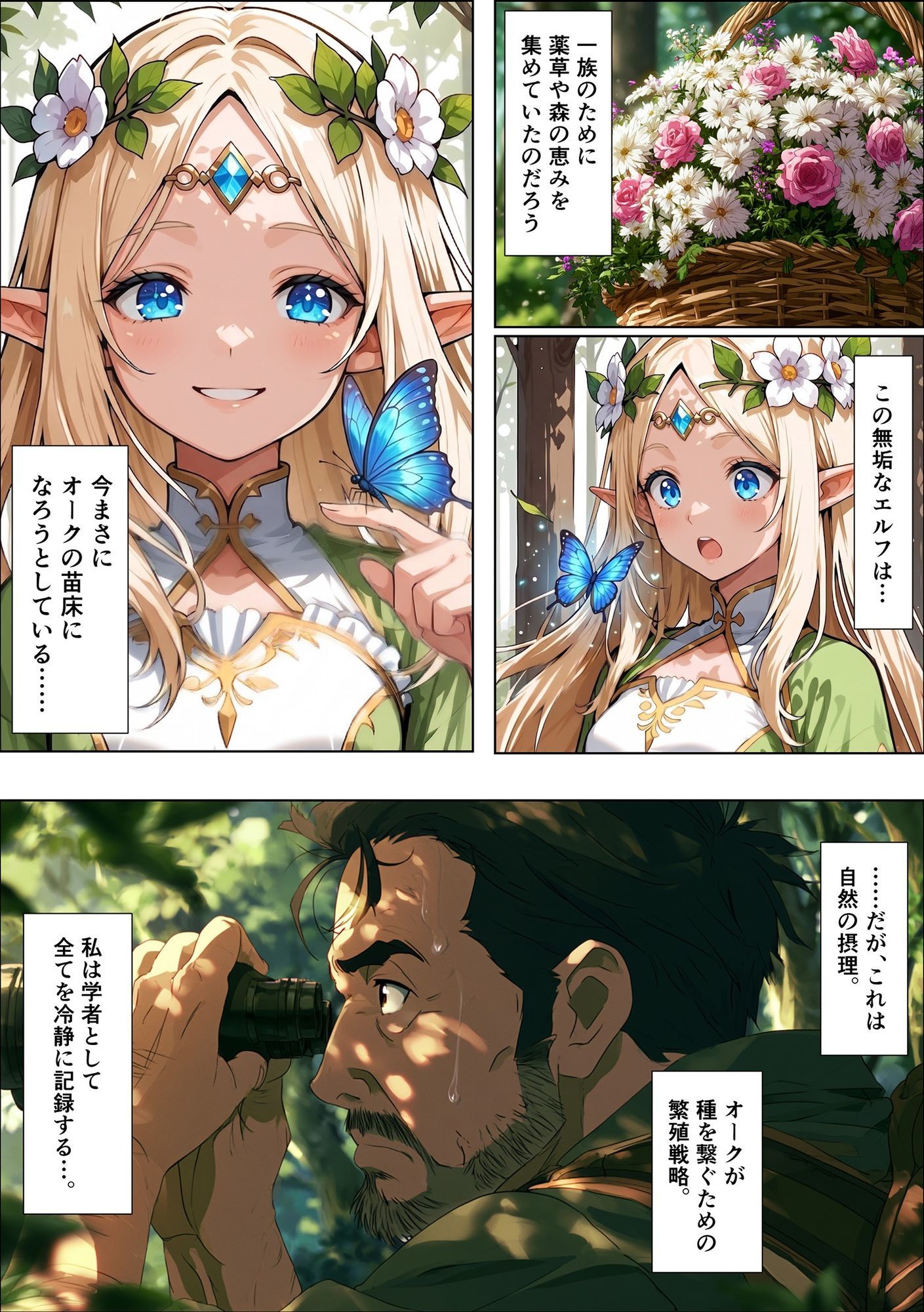 オークの種付け調査記録 〜エルフを妊娠させるまで〜 サンプル6