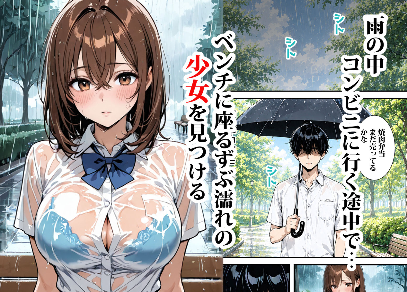 雨の日に拾った家出少女はアソコも濡れていた