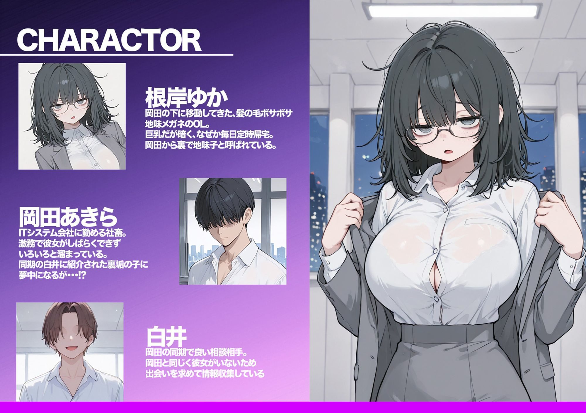 地味ブスな爆乳後輩は実は人気裏垢配信者！？俺専用になり社内でハメ倒した話 サンプル1