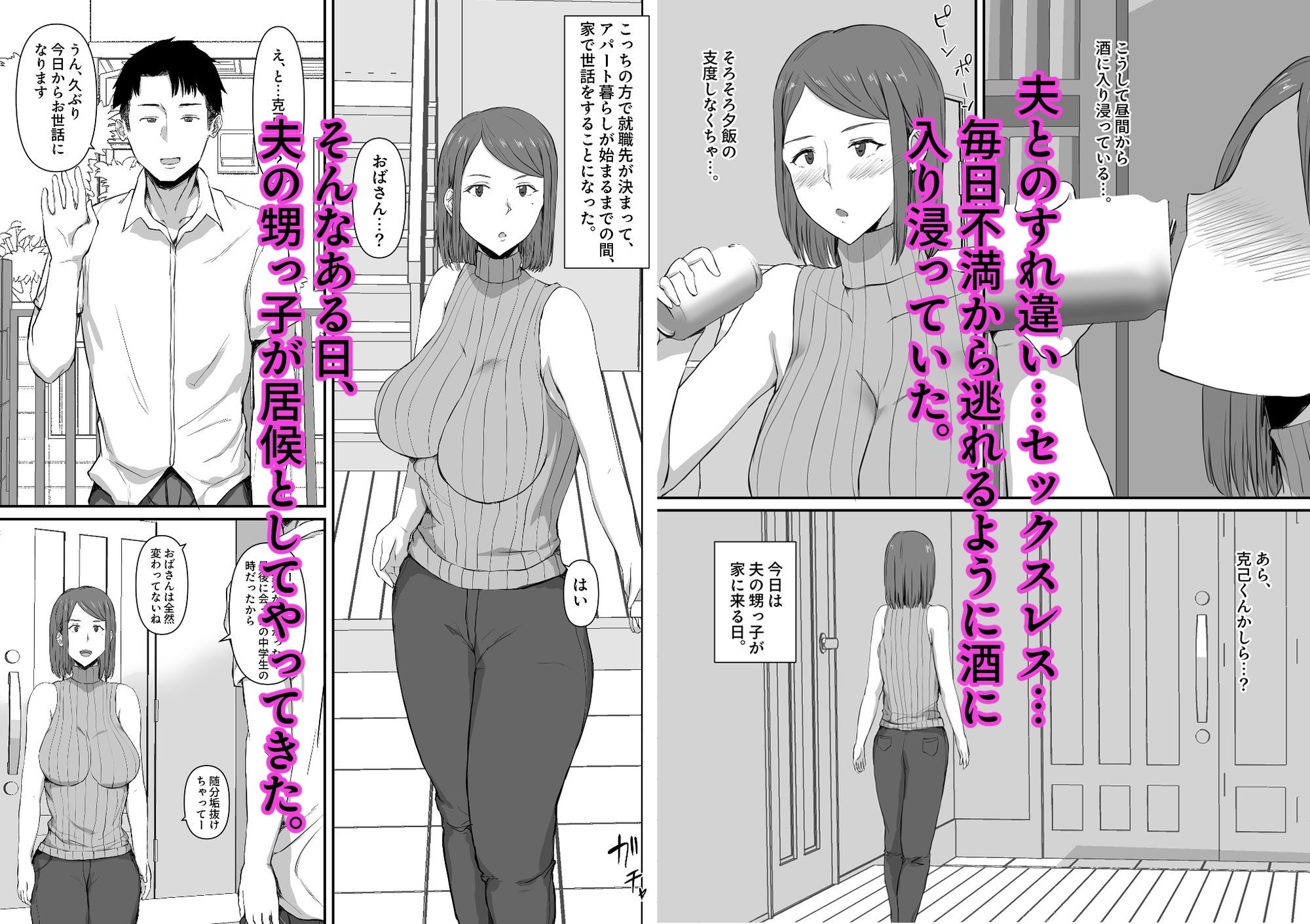 セックスレスの妻。甥っ子に欲求不満を解消される話。 画像1