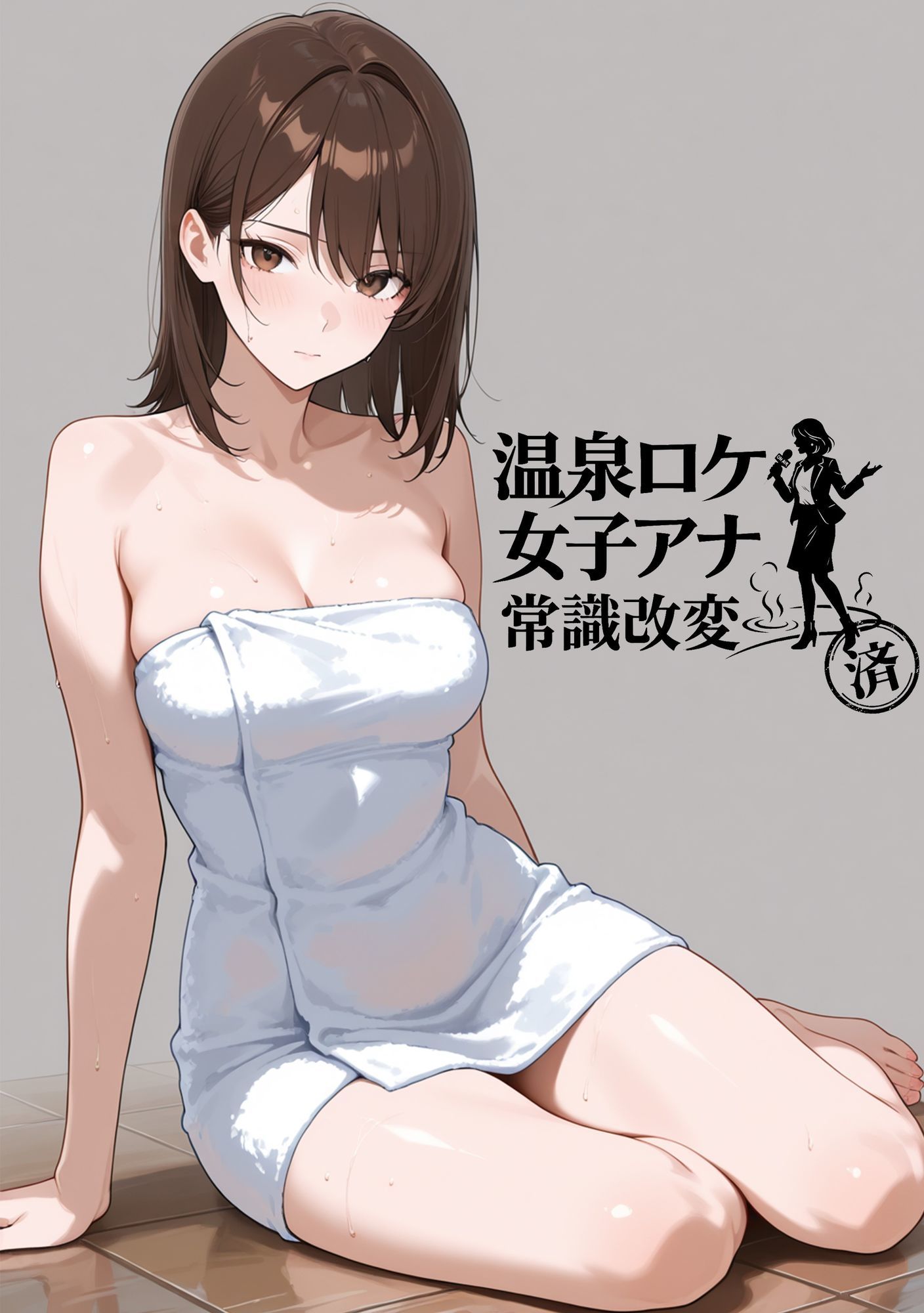 温泉ロケ、女子アナ、常識改変済。〜汗だくセックスマッサージ〜 画像1