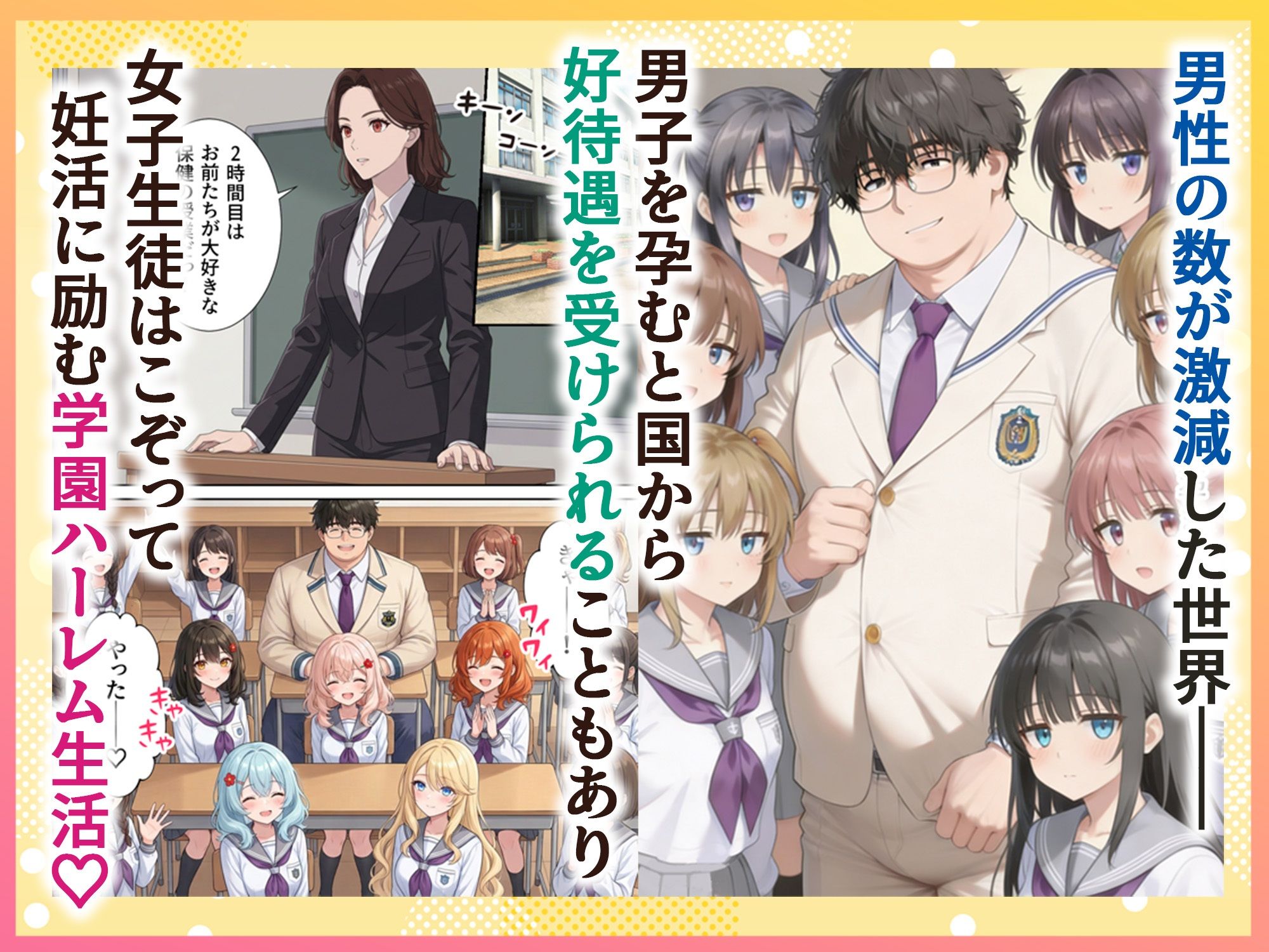 妊活ハーレム学園3 〜男子が俺だけの学校！デブスでもチンモテする世界！リボーンズ〜 画像1